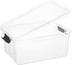 Superio Storage Bins with Lids- 2 Pack, 21 Qt Clear Boxes for Organizing, Stackable Plastic Containers- BPA Free, Non-Toxic, Odor Free, Organizer for Home, Office, Dorm