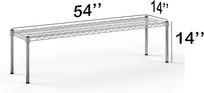Regal Altair 14''W x 54''L x 14''H Chrome Plated Wire Dunnage Rack | Off The Floor Storage
