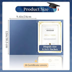 30 Packs Certificate Covers,Navy Blue Cardboard Diploma Cover,Certificate Holders Gold Foil Border,for Letter Size 8.5 x 11 Inch Awards and Certificates