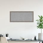 Amanti Art Grey Framed Magnetic Board 23x51 Oversize Vision Board for use with Magnets, 100% Metal Sheet to Display Items as Office Decor or for Home Organization in mudroom, Kitchen or Kids Room