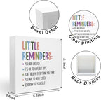 Inspirational Gifts - Little Reminders, Thank You Gifts Motivational Self Love Wood Box Sign, Appreciation Gifts for Coworker boss teacher, Encouragement Gifts Bedroom Office Living Room Desk Cubicle Table Shelf Decor, Daily Affirmations for Women Girl...