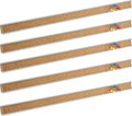 Corksidol Bulletin Bar Strip, Cork Board, Cork Strips, 24" x 1", Classroom, Office, Walls, Cubicle, Aluminum Frame,5 Pack, Silver