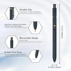 Ddaowanx Gel Pens, 0.7mm Quick Dry Black Ink,Fine Point Smooth Writing Pens,Office School Supplies,Gifts for Women Man(6Pcs Black White Gray, Black)