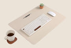 NODITO Dual-Sided Leather Desk Pad,Blotter for Laptop Computer,Mouse Pad,Writing,Drawing,Arts and Craft Mat (17"x24", Beige/Brown)