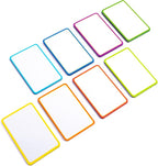 Availey 40 Pieces (3 x 2) - Colored Border Magnetic Dry Erase Labels - Reusable Strips for Classroom Home Office Garage - Refrigerator Blank Writable Erasable Cards - Name Tags Students Locker Shelf