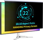 DEJIMAX 22 Inch Computer Privacy Screen for 16:10 Computer Monitor, Anti-Blue Light Monitor Privacy Screen Filter, Anti-UV Computer Shield, Hanging Type