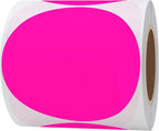 Hybsk Round Color Coding Circle Dots Labels Warehouse Inventory Organizer Stickers (4 inch, Fluorescent Pink)