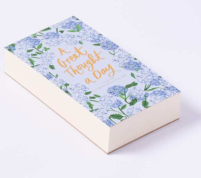 WORLD TRAVELER A Thought a Day List Pad with 365 Inspirational Quotes for Notes, Memos - A Year of Positive Thinking, To Do List Notepad, Size 5X8, Hydrangea