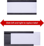 EEOYU Magnetic Label Holders with Magnets, Data Card Holders with Clear Plastic Protectors, Set of 30 (1 x 2 Inch)