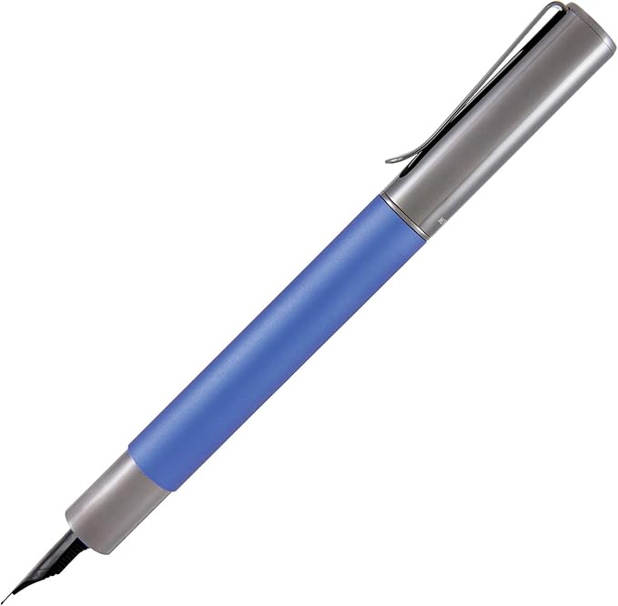 Monteverde USA Ritma Fountain Pen in Blue – Broad Nib, Bold JoWo Stainless Steel, Refillable Ink Cartridge/Converter – Ideal for Executives & Artists