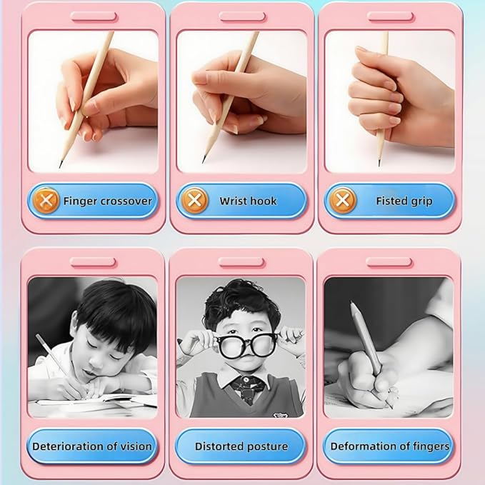 Inclock Handwriting thick mechanical pencils with grip: 2.0MM HB Pencil for kids with 14 leads (6 pack)