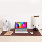 Wolaile PU Leather Desk Pad Blotter 27x13 inches,Non-Slip Base Waterproof Surface Office Desk Mat,Large Computer Mouse Pad,Old Desktop Cover Decor,Brown