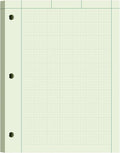 Engineering Paper 8.5 x 11, 100 Sheets Top Glue Binding Engineering Notebook, 5x5 Quad Ruled Graph Paper, 3-Hole Punched Engineering Computation Pad 8.5 x 11, Green Tint Engineering Paper Notebook