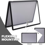 Geetery 36 x 24 Inch Enclosed Fabric Bulletin Board Tamperproof Lockable Noticeboard Fabric&Aluminium Frame Display Cases Wall-Mounted Display Case for School, Office - Secure, Durable