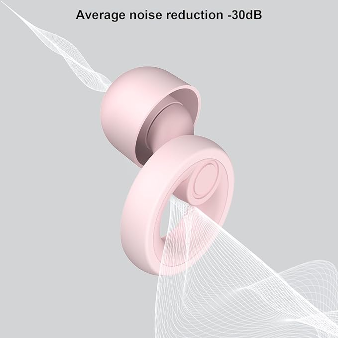 Jayine Ear Plugs for Noise Cancelling Ear Protection EarPlugs for Sleep,Concerts,Work,Study,8 Size Eartips with Small Box,Perfect -30dB Silicone Earplugs for Noise Reduction
