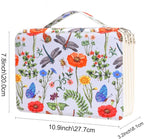 Vomgomfom Colored Pencil Case - 200 Slots Holder With Zipper Closure, Twill Fabric Large Capacity for Watercolor Pens or Markers, Organizer for Artist (White)
