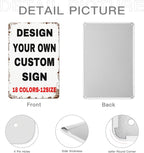 Custom Metal Personalized Signs With Photo Text Logo - Wall Decorative House Signs For Business & Home