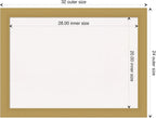 Amanti Art White Cork Board for Wall, 24x32 Vision Board with Gold Frame, Medium Corkboard Office Decor for Home Organization, Casual Corkboard Pinboard to display items for home organization