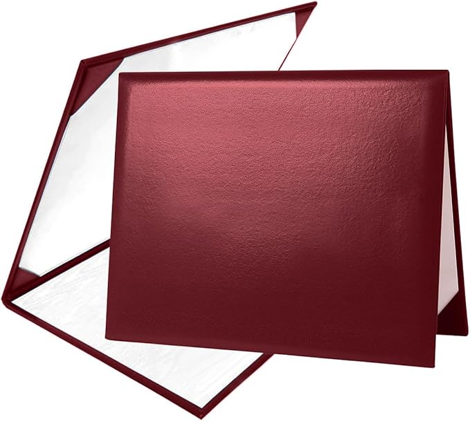 Diploma Cover 8.5” x11” Diploma Holder of Graduation Leatherette Padded Certificate（Tent Style),20-Pack