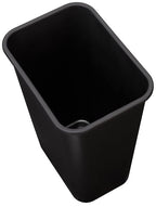 Amazon Basics Trash Can, Rectangular Commercial Office Wastebasket, 10 Gallon (Pack Of 1), Black