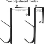 HOJLKLD 4 Pack 6.1 inch Double Coat Hooks,Thick Cubicle Wall Coat Hook,Metal Over The Panel Double Hook Adjusted to Fit 1.37 to 3.7 Inch Thickness Panels for Wall Panel (6.1 inch, Count, 4)