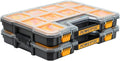 POWERTEC Small Parts Organizer & Tool Box – 20 Compartments, IP65 Water & Dust Protection, Stackable Storage with Interlocking Latch, Removable Bin, Divider, Clear Lid, Portable Design, 2PK (72366-P2)