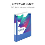 Samsill 1 Inch 3 Ring Binders, Made in USA, Economy Round Ring, Clear View Cover, 200 Sheet Capacity - for School, Home, Office - Blue, 12 Pack