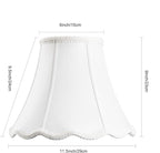 Bell Lamp Shade, Saangseon White Lampshade Replacement 6'' Top x 11.5'' Bottom x 9.5'' Slant Height x 9'' Vertical Height, Lamp Harp Included