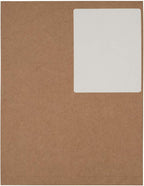 JAM PAPER Shipping Address Labels - 4 x 5 - Quarter Page/Extra Large - Brown Kraft - 120/Pack