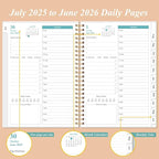 2026 Daily & Monthly Planner - One Page Per Day, Daily Planner 2026 from January 2026 to December 2026, Planners 26 with 12 Monthly Tabs, 6.4" x 8.5", Rose Flower