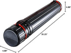 U.S. Art Supply Large Poster Tube - Telescoping Adjustable 30-1/4" to 47-3/4" - Durable 4-7/8" Diameter Storage Tube - Art Poster Carrier Holder & Blueprint Storage Drafting Tube Travel & Protection