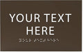 ADA CENTRAL SIGNS - 6" X4" Personalized Custom Sign- Tactile Graphics Grade 2 Braille Text | ADA Compliant Wall Mount Plastic Signs For Schools, Offices, Businesses, Apartments & Restaurants