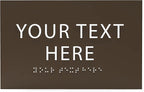 ADA CENTRAL SIGNS - 6" X4" Personalized Custom Sign- Tactile Graphics Grade 2 Braille Text | ADA Compliant Wall Mount Plastic Signs For Schools, Offices, Businesses, Apartments & Restaurants