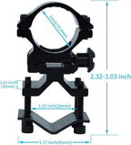 2 Pack Flashlight and Laser Sight Mount with Barrel Adapter,Detachable 1 Inch Scope Ring and Picatinny Rail Mount Combo
