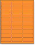 NextDayLabels - 8-1/2 x 11" Neon Color High Light Fluorescent Labels for Laser & Inkjet Printer (Orange Fluorescent, 1" x 2-5/8" - 30 Per Page | 750 Labels)