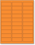 NextDayLabels - 8-1/2 x 11" Neon Color High Light Fluorescent Labels for Laser & Inkjet Printer (Orange Fluorescent, 1" x 2-5/8" - 30 Per Page | 750 Labels)