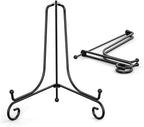 TR-LIFE 4 Pack Plate Stands for Display - 4 Inch Plate Holder Display Stand + Metal Easel Stand for Picture Frame, Decorative Plates, Book, Photo, Collectibles (4 Pack)