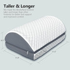 BlissfulNest Foot Rest Pillow for Under Desk at Work Office Footrest High Density Memory Foam Cooling Fabric Height Adjustable Foot Elevation Firm Feet Rest