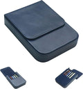 MIVLXLX Leather 6 Fountain Pen/Pencil Tray Case, Handmade, Magnetic Closure with Drawer Design, Gift Choice for Man/Woman/Office, 6 Slots（blue）
