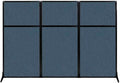 Versare Workstation Partition | Portable Wall Divider | Modern Office Cubicle | Free Standing Privacy Screen | Flexible Work Space | 99" x 70" Caribbean Fabric Panels