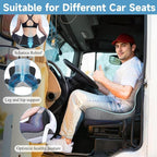 dunlips Memory Foam Seat Cushion for Truck Drivers, Office Chairs Ergonomic Seat Cushion for Back, Tailbone Sciatica Pain Relief, Pressure Relief Pad for Long Sitting, Car Seat Desk Chair Use (Gray)