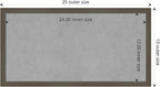 Amanti Art Grey Framed Magnetic Board 13x25 Small Vision Board for use with Magnets, 100% Metal Sheet to Display Items as Office Decor or for Home Organization in mudroom, Kitchen or Kids Room