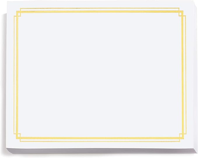 PaperDirect Foil Elegance Speciality Certificates - 50 Sheets of 38lb white Paper, 8½" x 11", Double Gold Foil Border, Perfect for Awards, Students, Employees, Volunteers, Course Completion, Diplomas