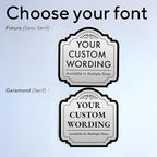 Custom Outdoor Metal Signs, Personalized Aluminum, Driveway Sign, Waterproof & Made in USA - Design 2, Silver 8x8 In