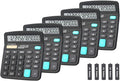BESTWYA Calculators, Large Button Calculator with Angled LCD Display 12-Digit Dual Power Handheld Desktop Feature for Office, School, Home(Black, Pack of 5)