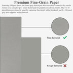 Fuxi Toned Gray Sketchbook 8x10, 60 Sheets (85lb/130gsm) Acid-Free Drawing Paper, Spiral Bound Sketch Pads for Drawing, Pencil, Charcoal, Colored Pencils & Anime Illustration.
