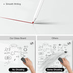 Large Glass Whiteboard, 72 x 48 Inches Magnetic Glass Dry Erase Board for Wall, 6' x 4' Brilliance White Board for Office, Home, School