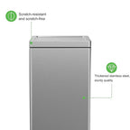 SIMPLYKLEEN Trash Can with Lid - 30 Liter/8 Gallon Square Stainless Steel Trash Can with Odor Protection Kitchen Garbage Cans with Soft-Close Foot Pedal Step Bin for Bathroom Home Office Silver