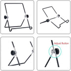 MOACC Tablet Holder Stand, Universal Multi-Angle Non-Slip Adjustable Holder Cradle for 9-12.9 inch Tablet PC, Pad (Black)