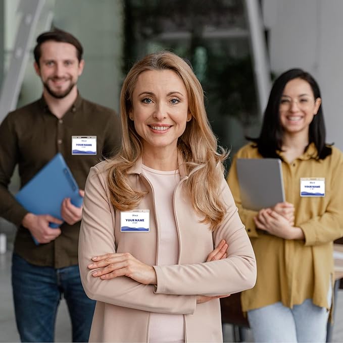 On It! 100-Pack Magnetic Name Badge Holders – 4"x3" (W x H) Clear Tags for Events & Conferences No-Damage Magnets | PVC-Free | Fits 5392 Inserts | Reusable for Trade Shows & Meetings
